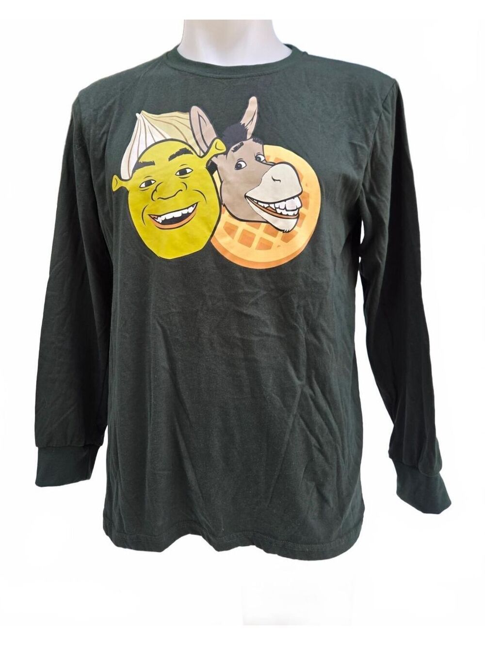 Shrek Long Sleeve Graphic T-Shirt, Size Large, Cotton Blend